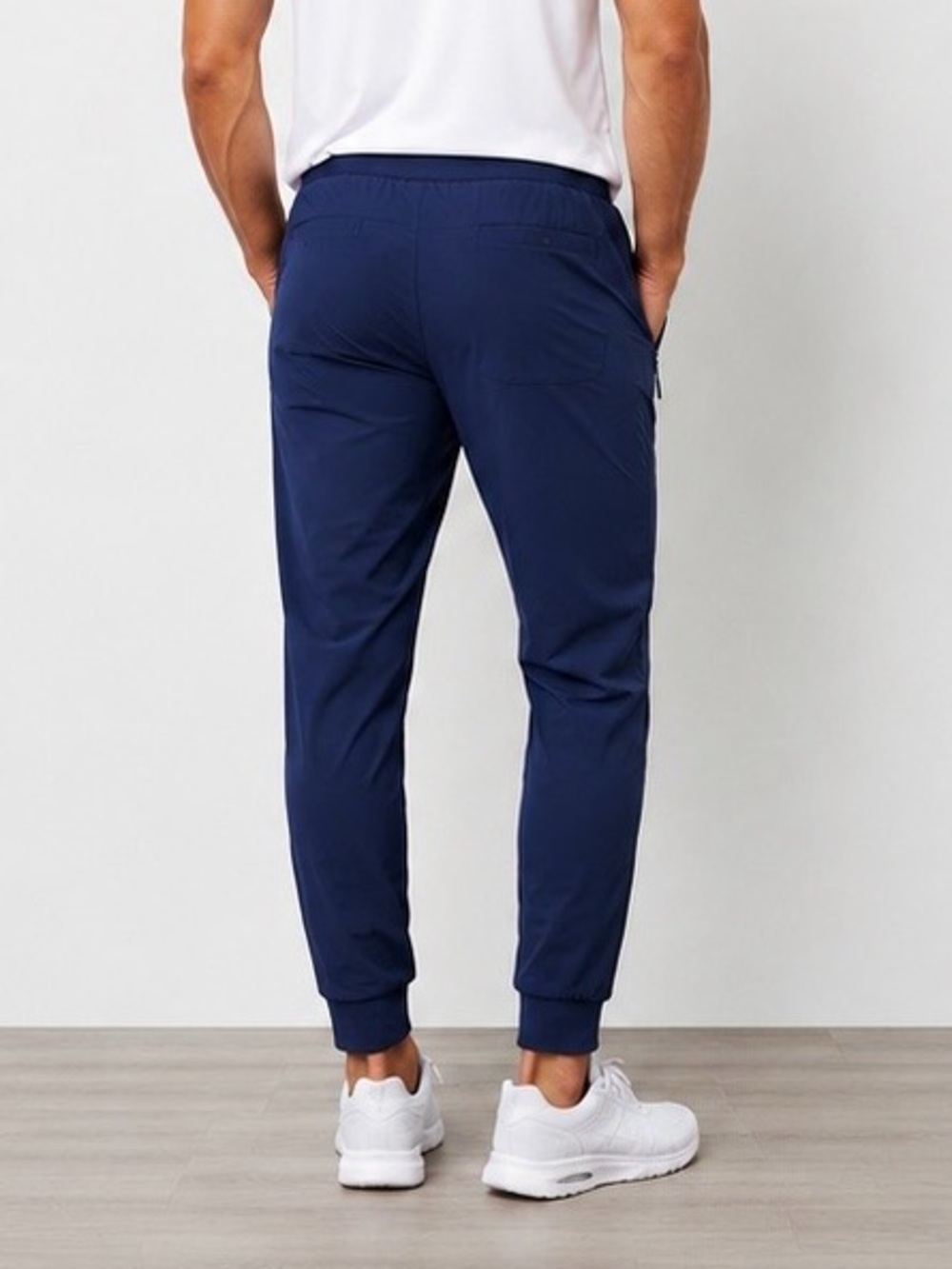 SOYBU Performance Jogger Pants XL Blue Stretch Zip Pocket Athleisure NWT - Picture 2 of 14